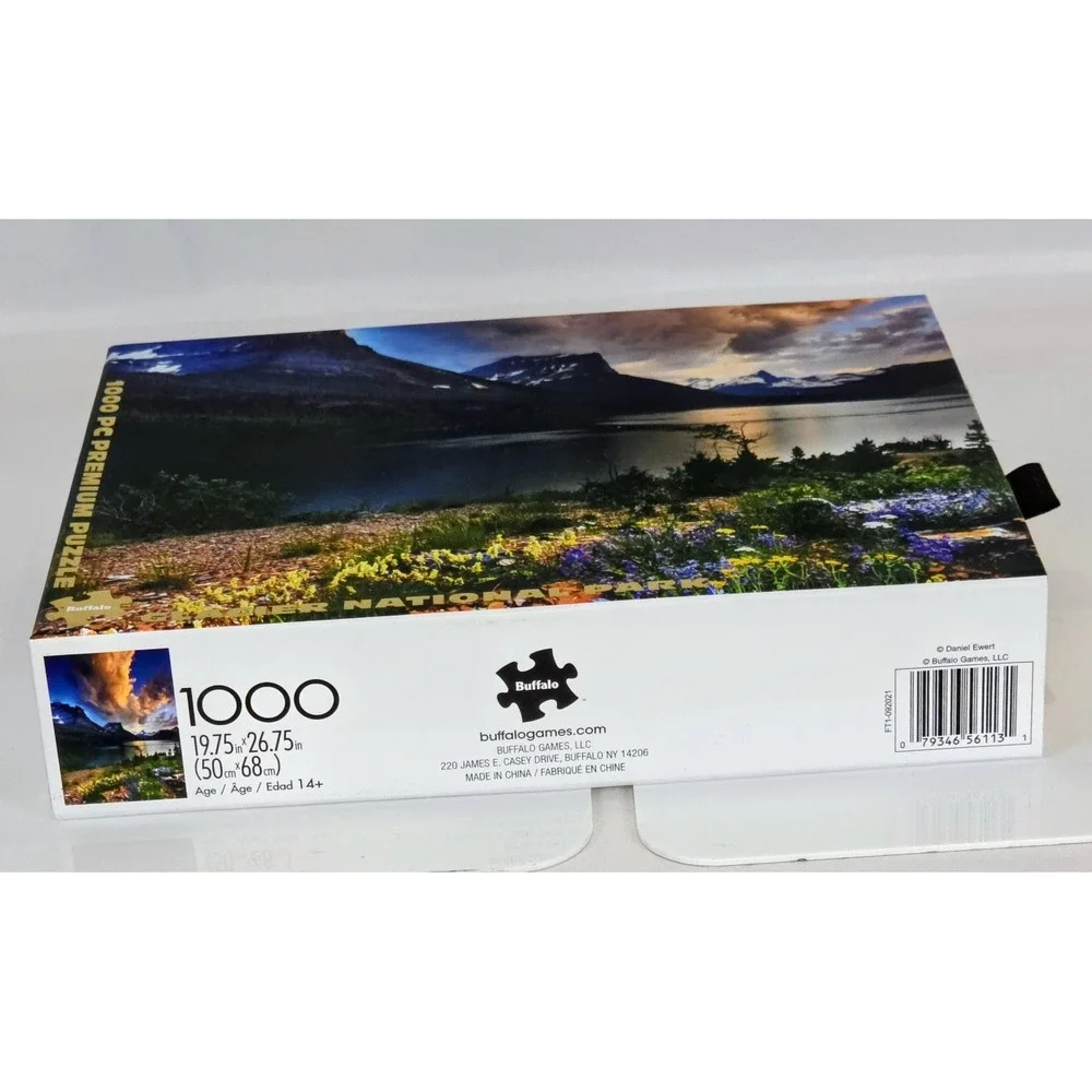 Ret. Buffalo Games Gold Glacier National Park Jigsaw Puzzle 1000 Daniel Ewert